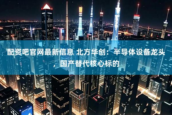 配资吧官网最新信息 北方华创：半导体设备龙头，国产替代核心标的