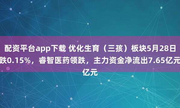 配资平台app下载 优化生育（三孩）板块5月28日跌0.15%，睿智医药领跌，主力资金净流出7.65亿元