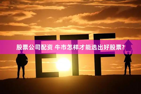 股票公司配资 牛市怎样才能选出好股票?
